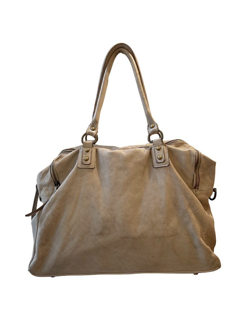BZNA Bag Lue Taupe Italy Designer Messenger Damen Handtasche Schultertasche Shopper - B Z N A