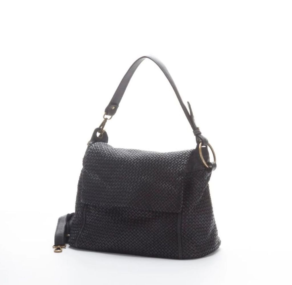 BZNA Bag Tarja Schwarz Italy Designer Messenger Damen Handtasche Schultertasche - B Z N A