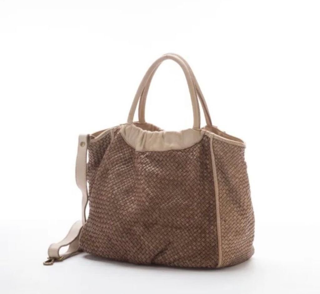 BZNA Bag Madita Beige Italy Designer Damen Handtasche Schultertasche Tasche - B Z N A