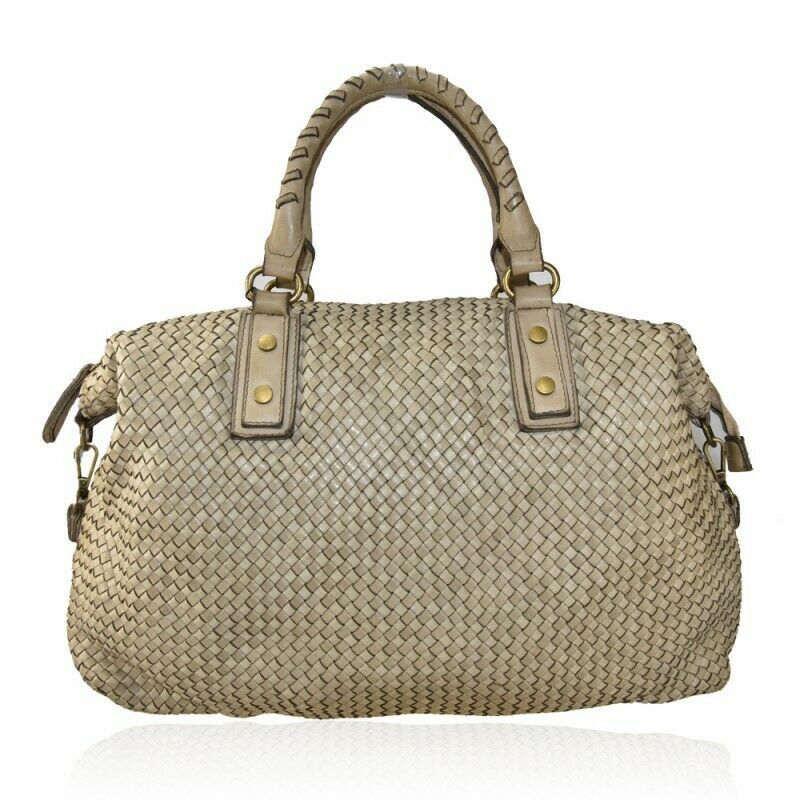 BZNA Bag Olivia Beige Shopper Tasche Schultertasche Handtasche Designer Leder - B Z N A