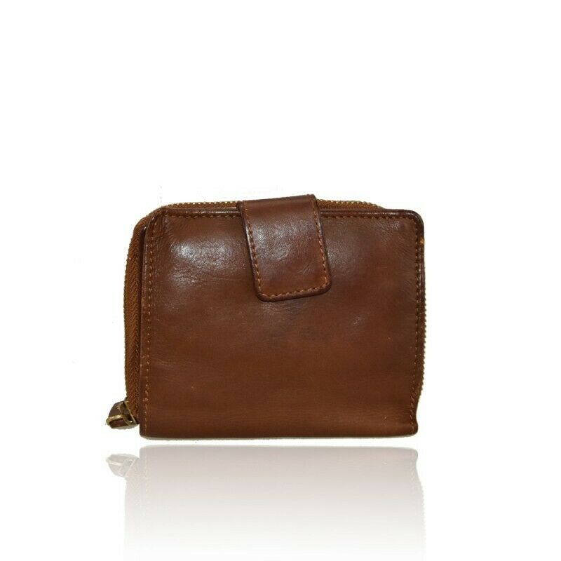 BZNA Berlin Raja Braun Wallet Leather Leder Portemonnaie Geldbörse Clutch - B Z N A