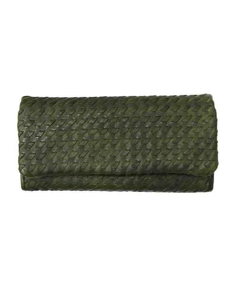 BZNA Berlin Sneza Grün Wallet Leather Leder Portemonnaie Geldbörse Clutch
