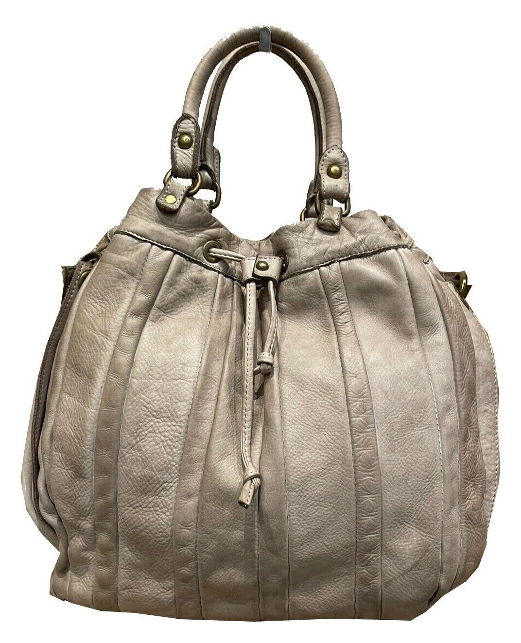 BZNA Bag Thora Taupe Italy Designer Damen Handtasche Schultertasche Tasche - B Z N A