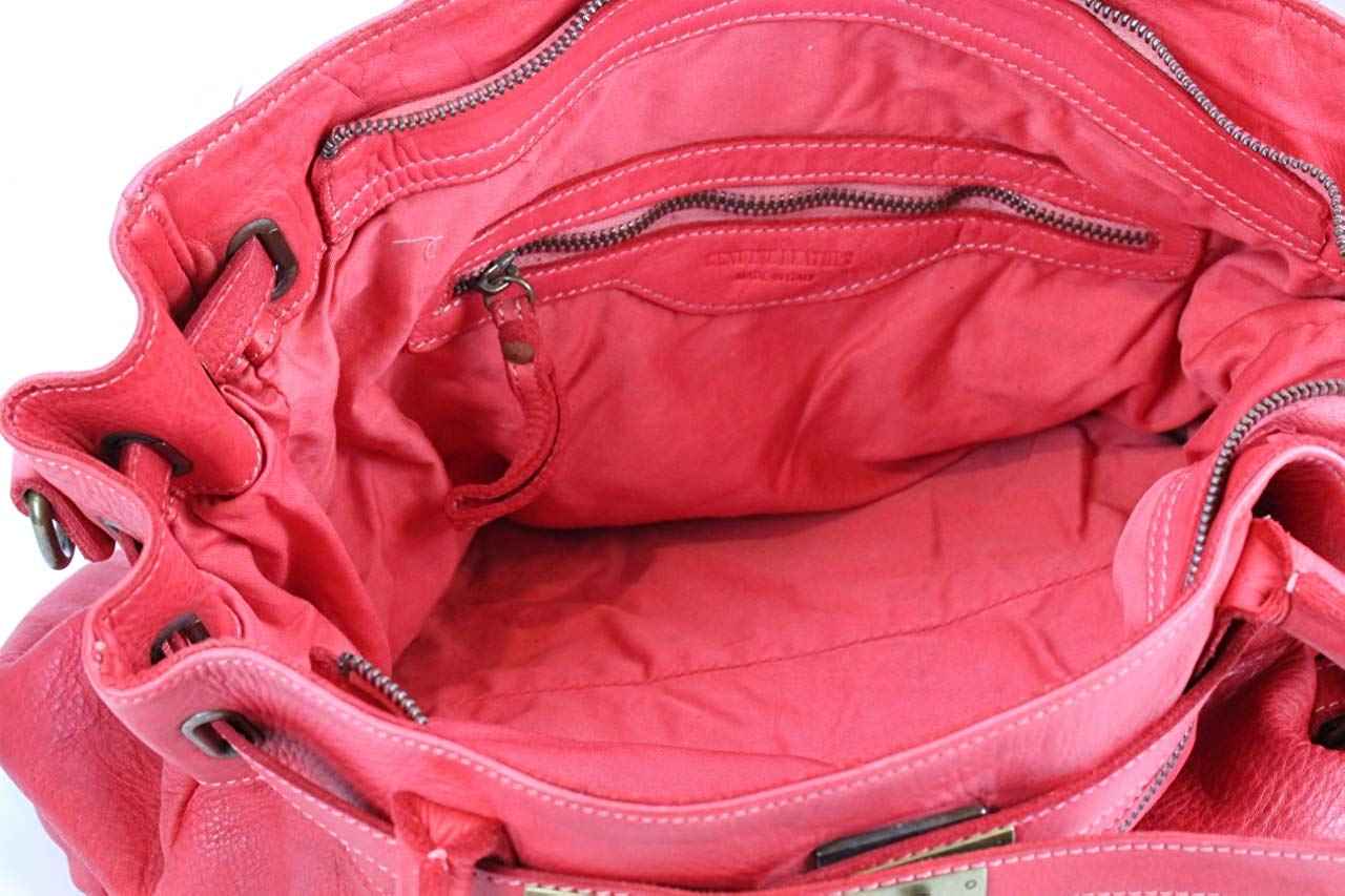 BZNA Bag Mila Rot rosso vintage Italy Designer Business Damen Handtasche Ledertasche Schultertasche Tasche Leder Shopper Neu - B Z N A