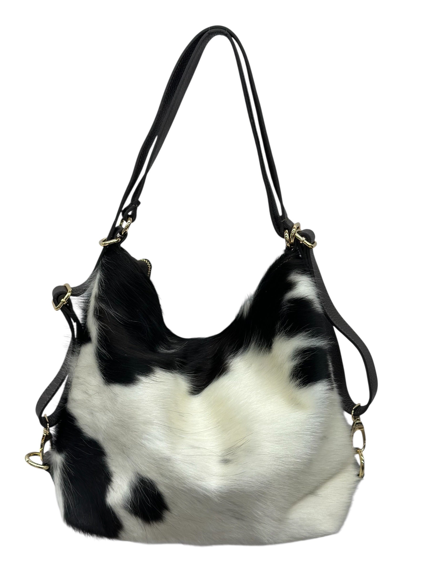 BZNA Bag BO380 Cavalino 2 in 1 Rucksack Schultertasche Echtfell Italy Damen Shopper Handtasche Schultertasche Tasche - B Z N A