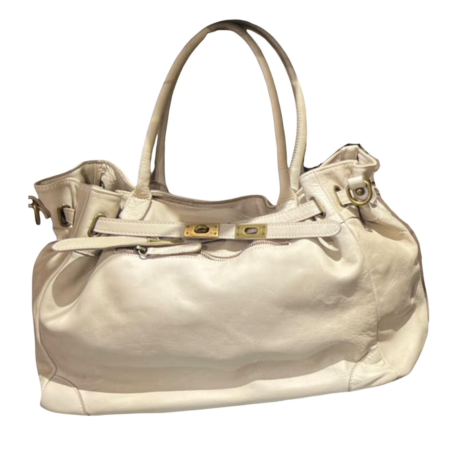 BZNA Bag Mila Beige vintage Italy Designer Business Damen Handtasche Ledertasche Schultertasche Tasche Leder Shopper Neu - B Z N A