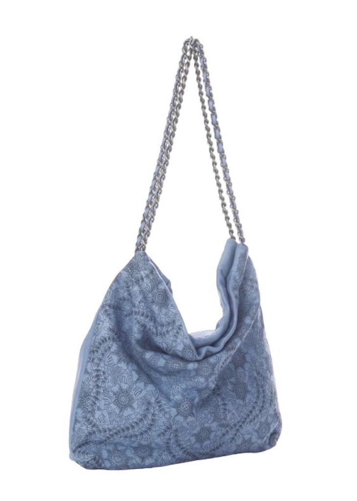 BZNA Umhängetasche Santi Denim Blau Designer Beutel Handtasche Umhängetasche - B Z N A