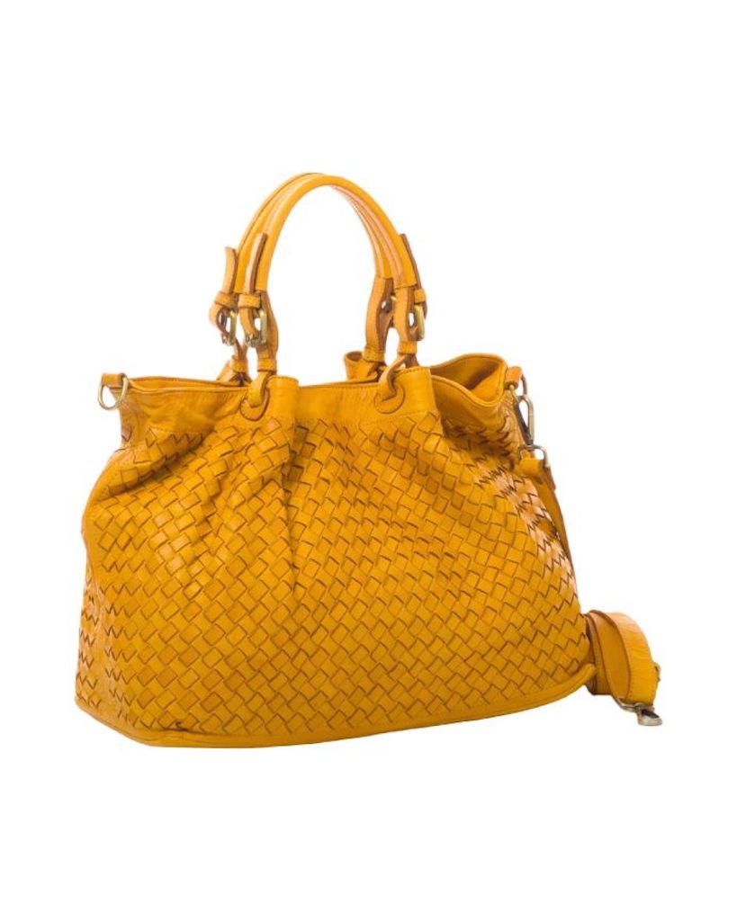 BZNA Bag Fina small Gelb Italy Designer Damen Handtasche Schultertasche Tasche Shopper Neu - B Z N A