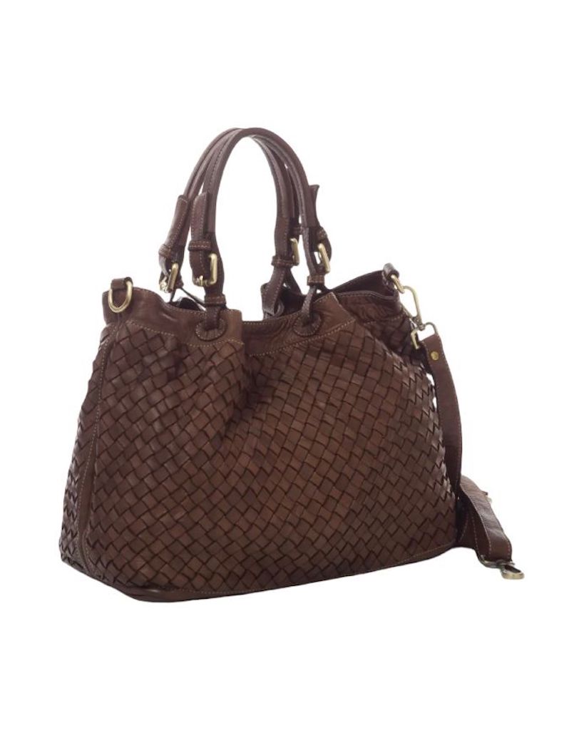 BZNA Bag Fina small Braun Italy Designer Damen Handtasche Schultertasche Tasche Shopper Neu - B Z N A