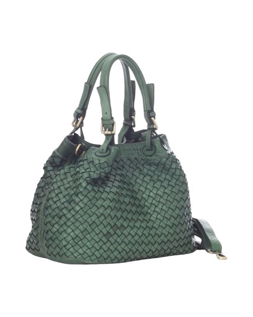 BZNA Bag Fina small Verde Forest Grün Italy Designer Damen Handtasche Schultertasche Tasche Shopper Neu - B Z N A
