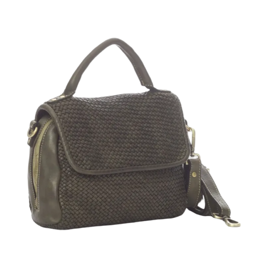 BZNA Schultertasche Tilly Verde Grün Italy Designer Clutch Ledertasche Handtasche - B Z N A