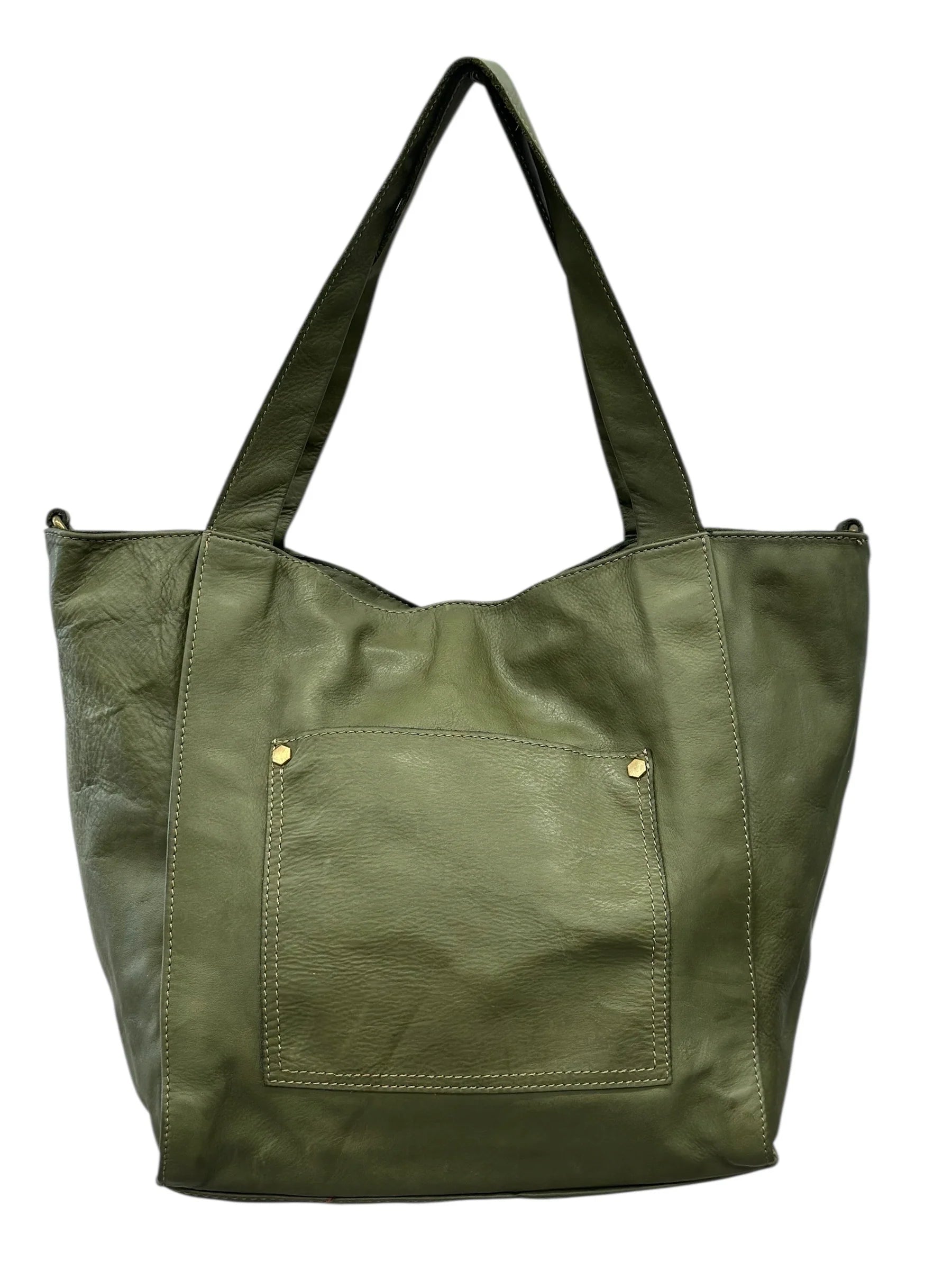BZNA Bag B0242 Grün Italy Designer Handtasche Schultertasche Tasche Leder Shopper - B Z N A