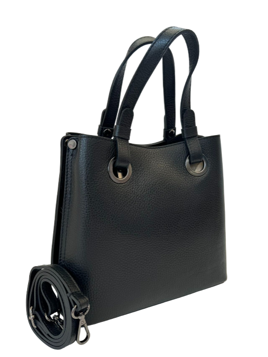 BZNA Bag Hana Schwarz Leder Italy Damen Handtasche Schultertasche Tasche