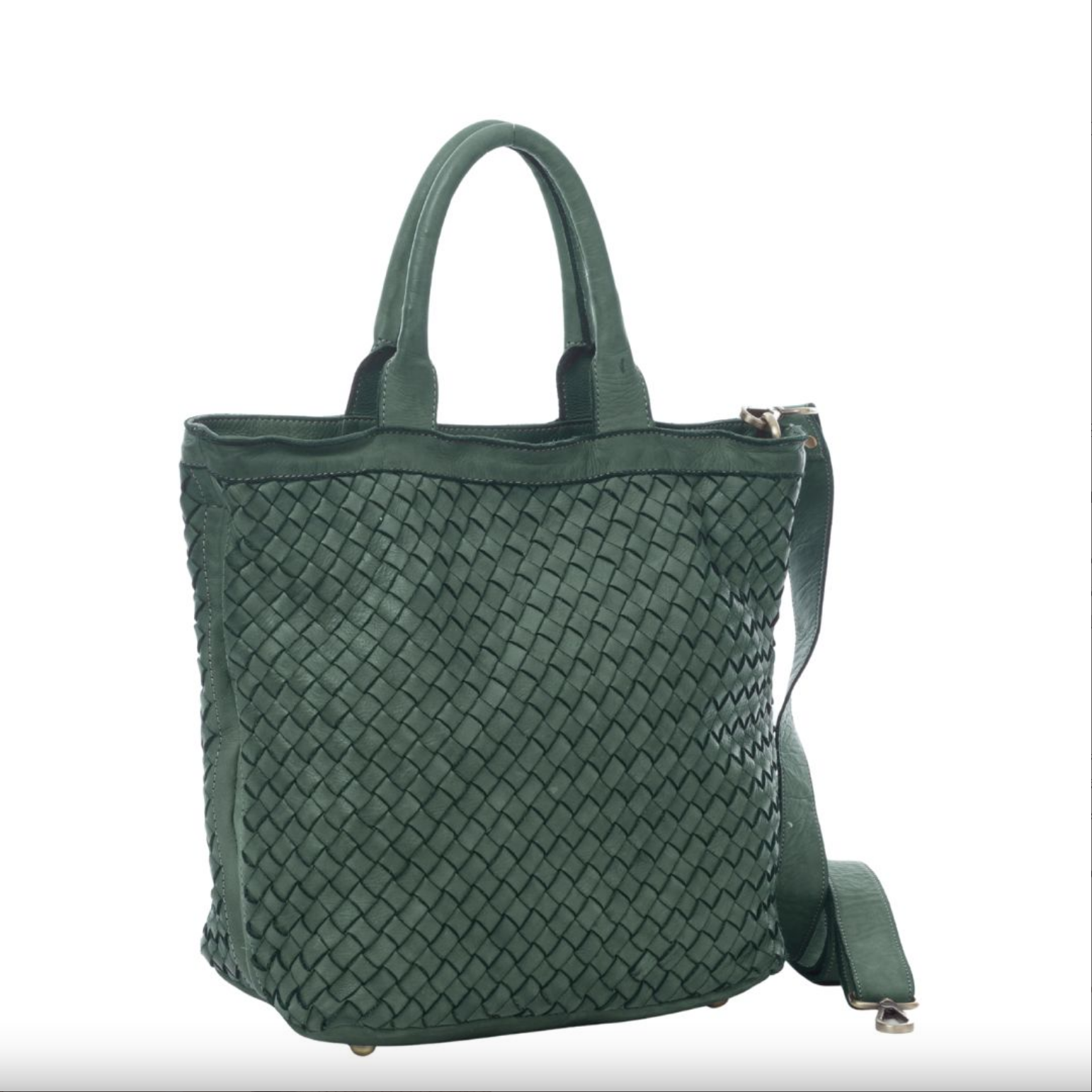 BZNA Bag Norma Grün Forest Italy Designer Damen Handtasche Tasche Leder Shopper - B Z N A