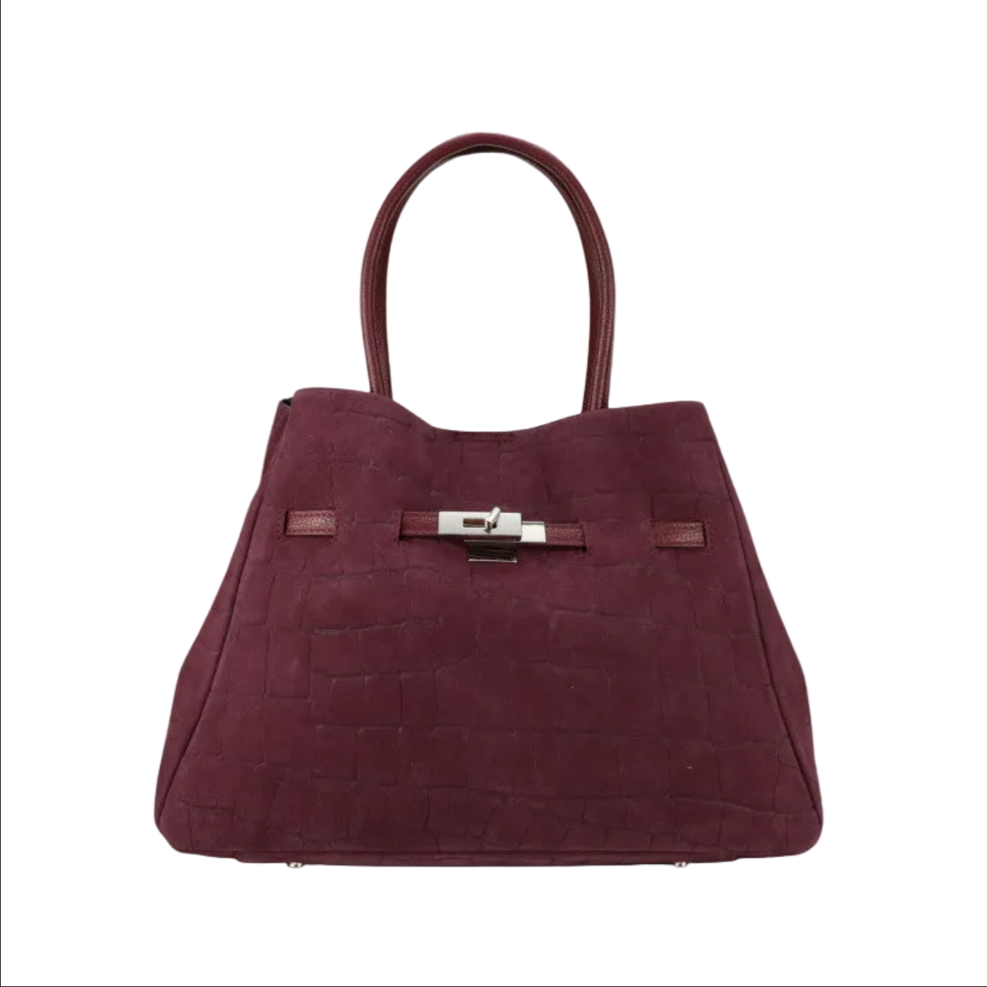 BZNA Bag B06261 Bordeaux Wildleder Italy Damen Shopper Schultertasche Tasche - B Z N A