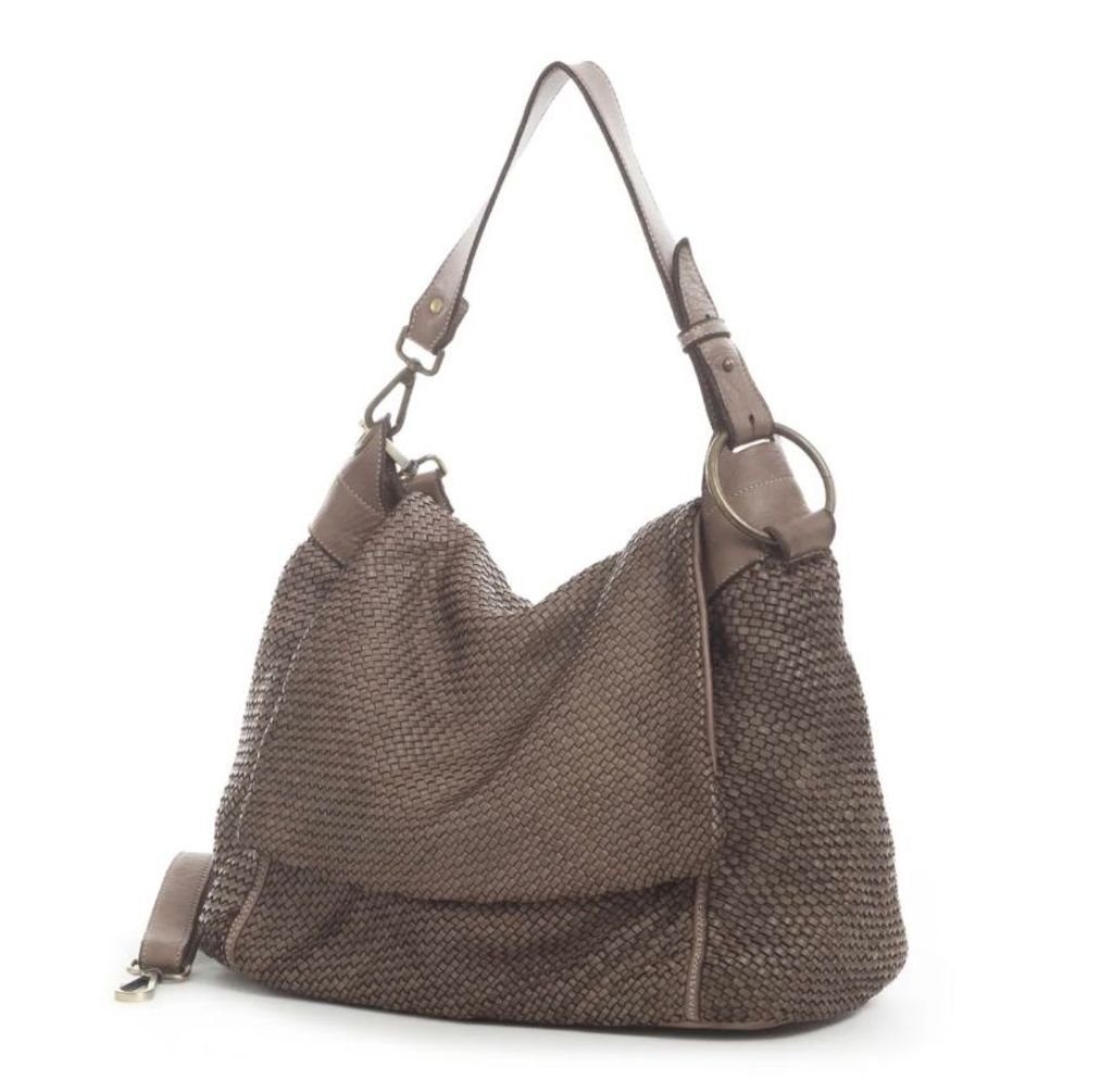 BZNA Bag Tarja Taupe Italy Designer Messenger Damen Handtasche Schultertasche - B Z N A