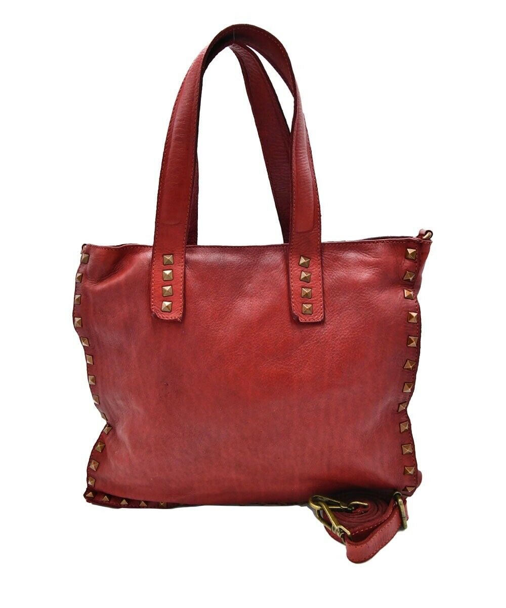 BZNA Bag Pluto Rot Italy Designer Umhängetasche Damen Handtasche Leder - B Z N A