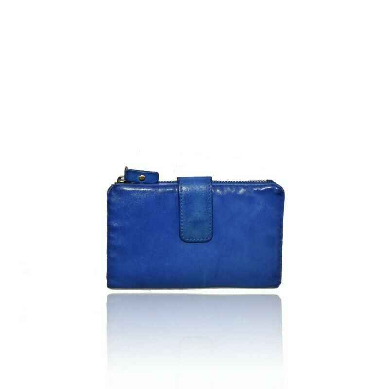 BZNA Berlin Lina Blau Wallet Leather Leder Portemonnaie Geldbörse Clutch