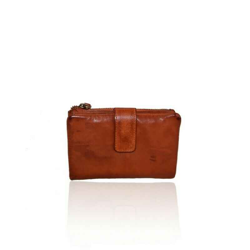 BZNA Berlin Lina Cognac Wallet Leather Leder Portemonnaie Geldbörse Clutch