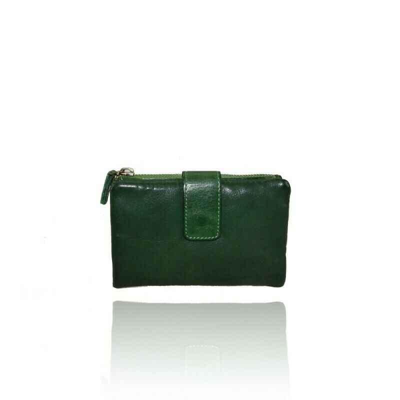 BZNA Berlin Lina Grün Wallet Leather Leder Portemonnaie Geldbörse Clutch
