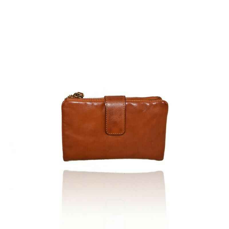 BZNA Berlin Lina Orange Wallet Leather Leder Portemonnaie Geldbörse Clutch
