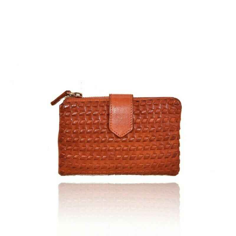 BZNA Berlin Paja Orange Wallet Leather Leder Portemonnaie Geldbörse Clutch