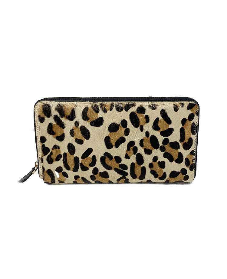 BZNA Berlin Fell Fellia Tiger Echtfell Wallet Leather Leder Portemonnaie Geldbörse Clutch