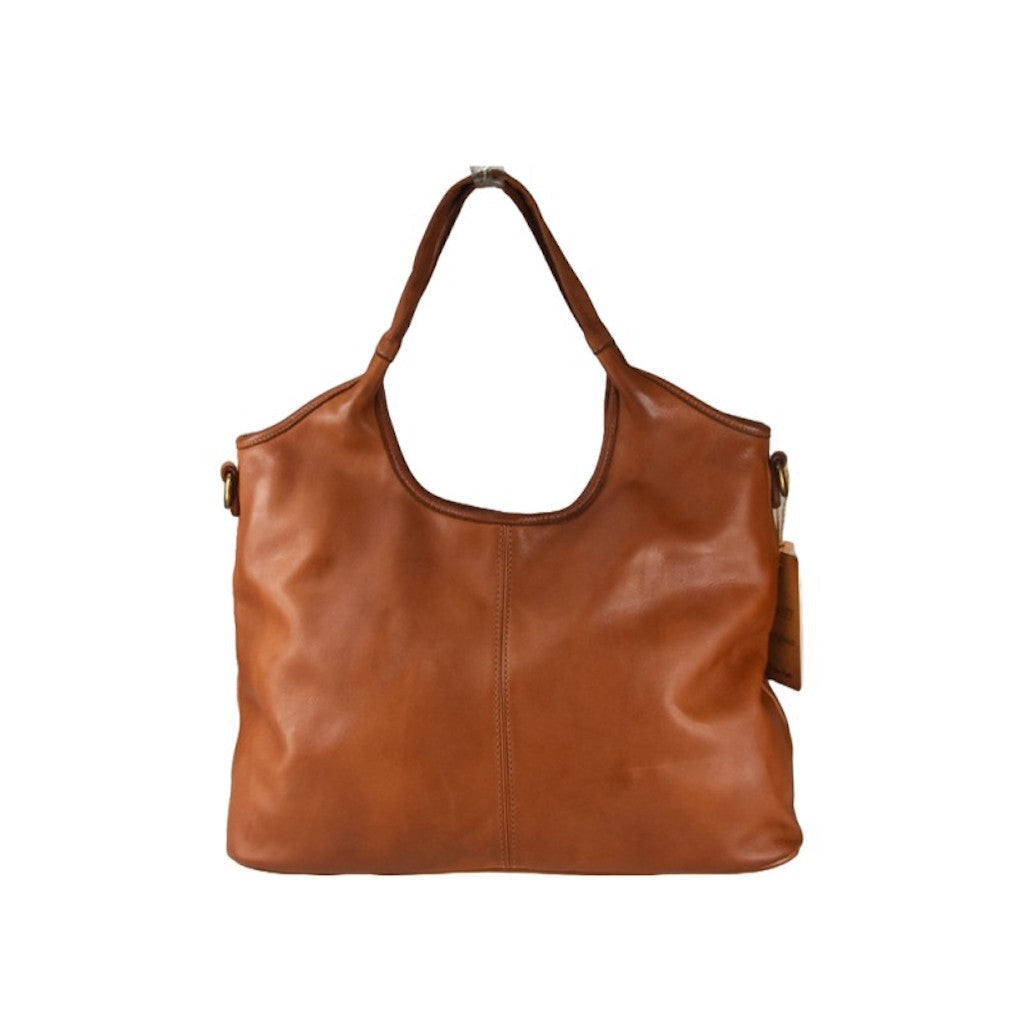 BZNA Bag Zinnia Cognac Italy Designer Handtasche Schultertasche Tasche Leder Shopper - B Z N A