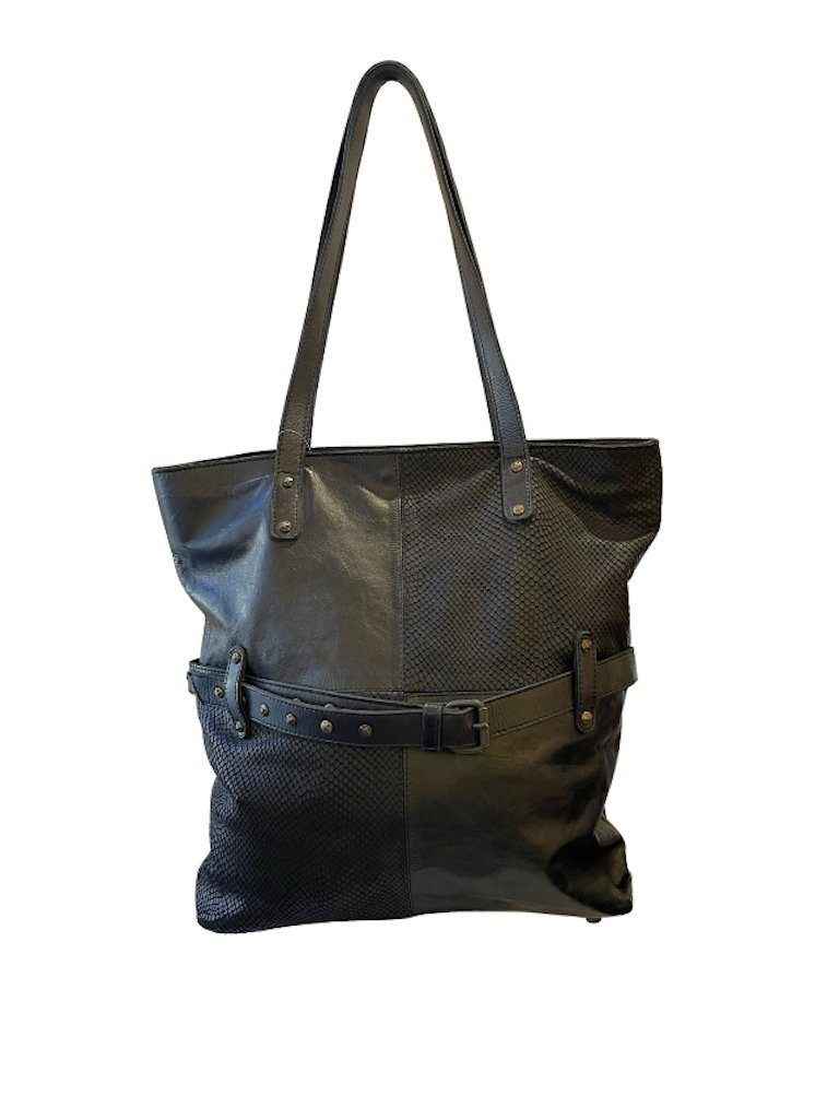 BZNA Bag Schultertasche Fena Schwarz Designer Ledertasche Handtasche Schultertasche