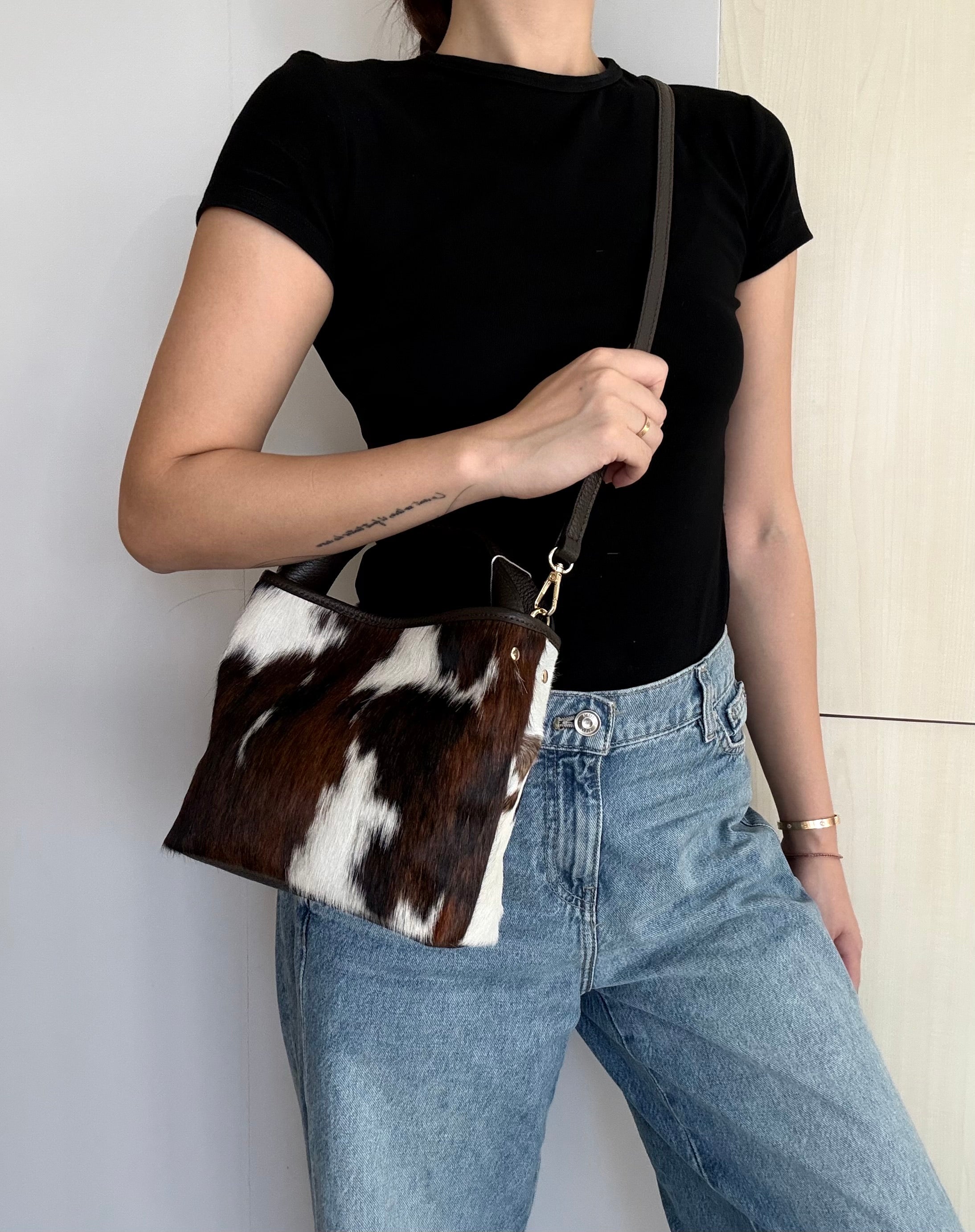 BZNA Bag BO6996 Cavalino Echtfell Italy Damen Shopper Handtasche Schultertasche Tasche - B Z N A