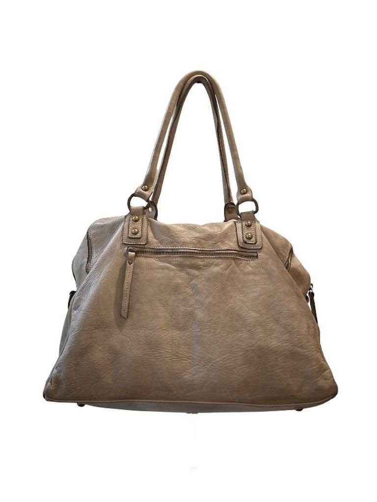 BZNA Bag Lue Taupe Italy Designer Messenger Damen Handtasche Schultertasche Shopper