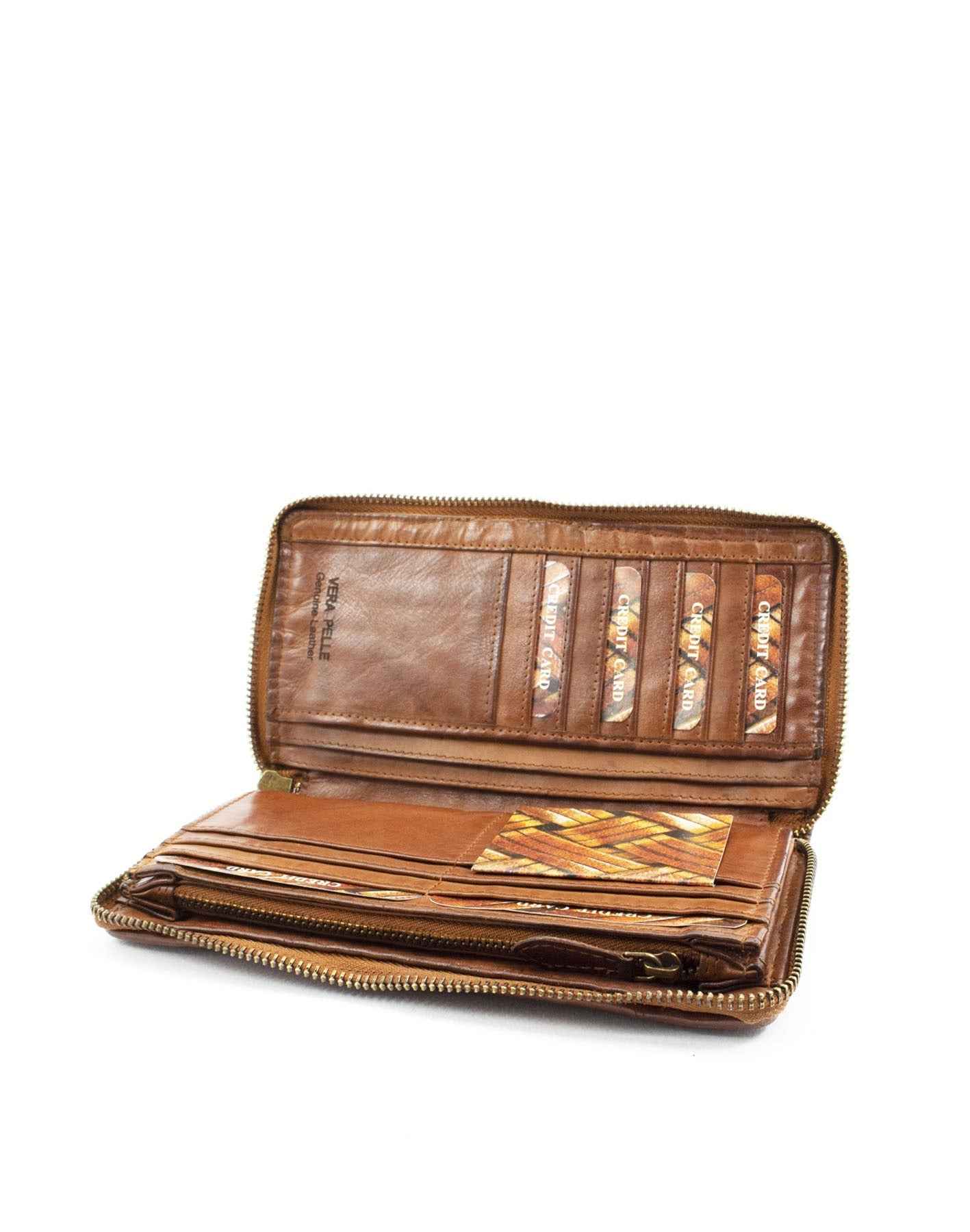 BZNA Berlin Alba Grün Wallet Leather Leder Portemonnaie Geldbörse Clutch