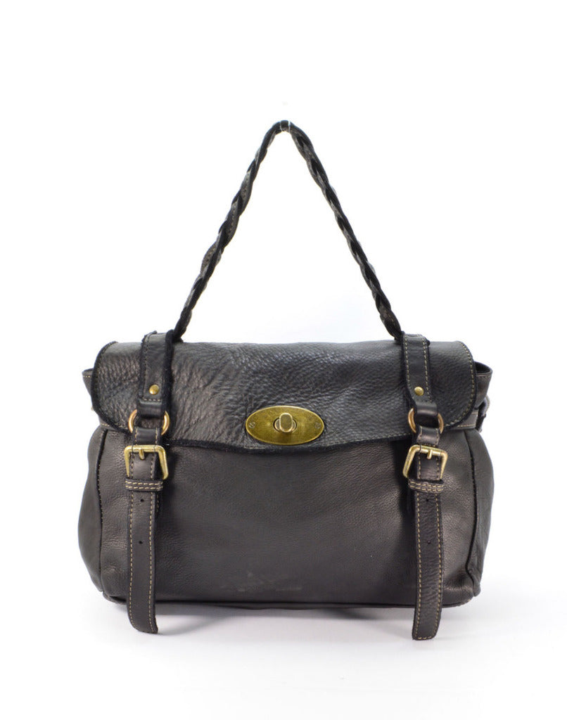 BZNA Bag Alesandra Schwarz  Designer Ledertasche Tragetasche Handtasche - B Z N A