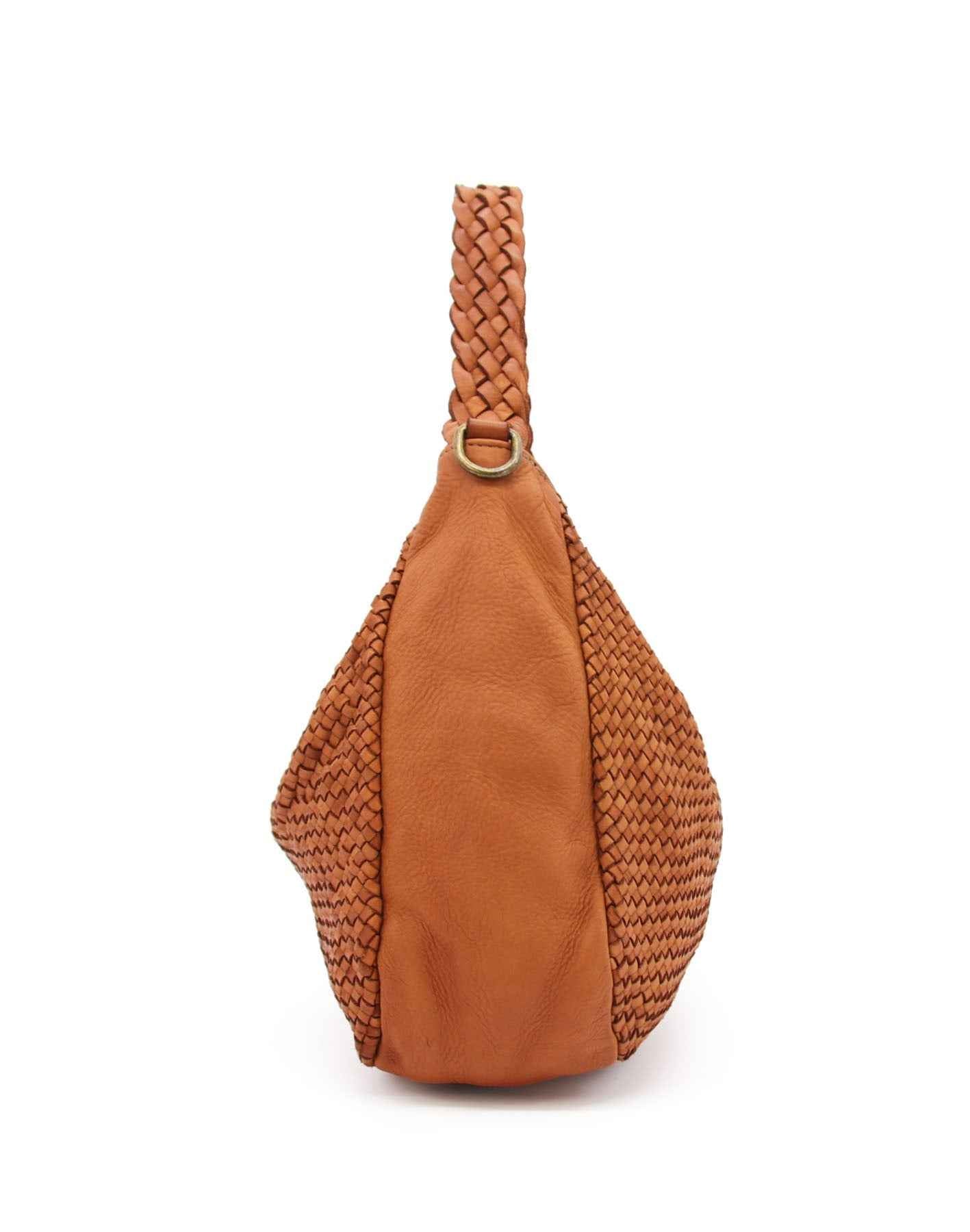 BZNA Bag Sandra Cognac Italy Designer Umhängetasche Ledertasche Schultertasche Tasche Leder