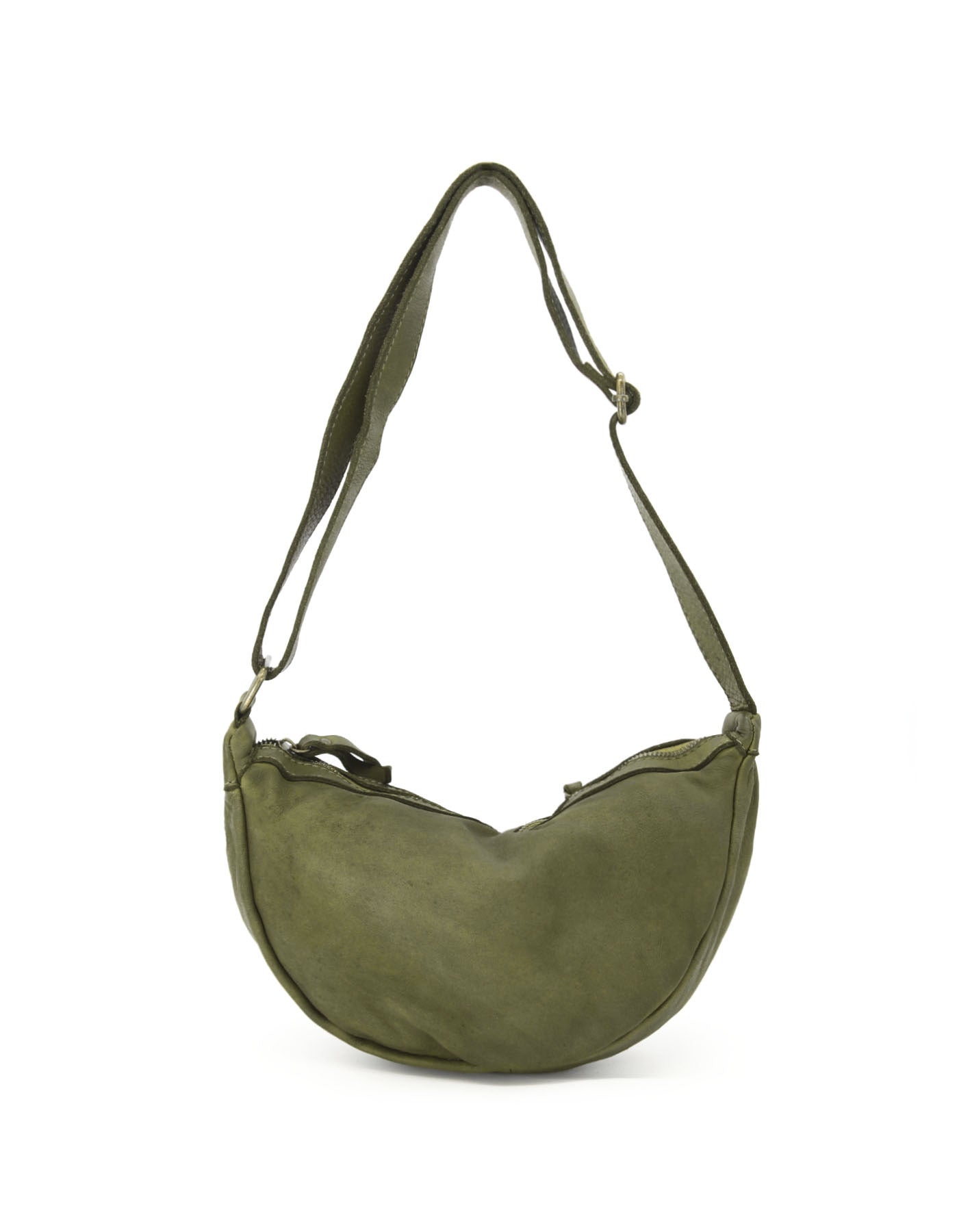 BZNA Bag Lui412 Grün Italy Designer Gürteltasche Bauchtasche Fanny Bag Umhängetasche Schultertasche Tasche Leder Neu - B Z N A