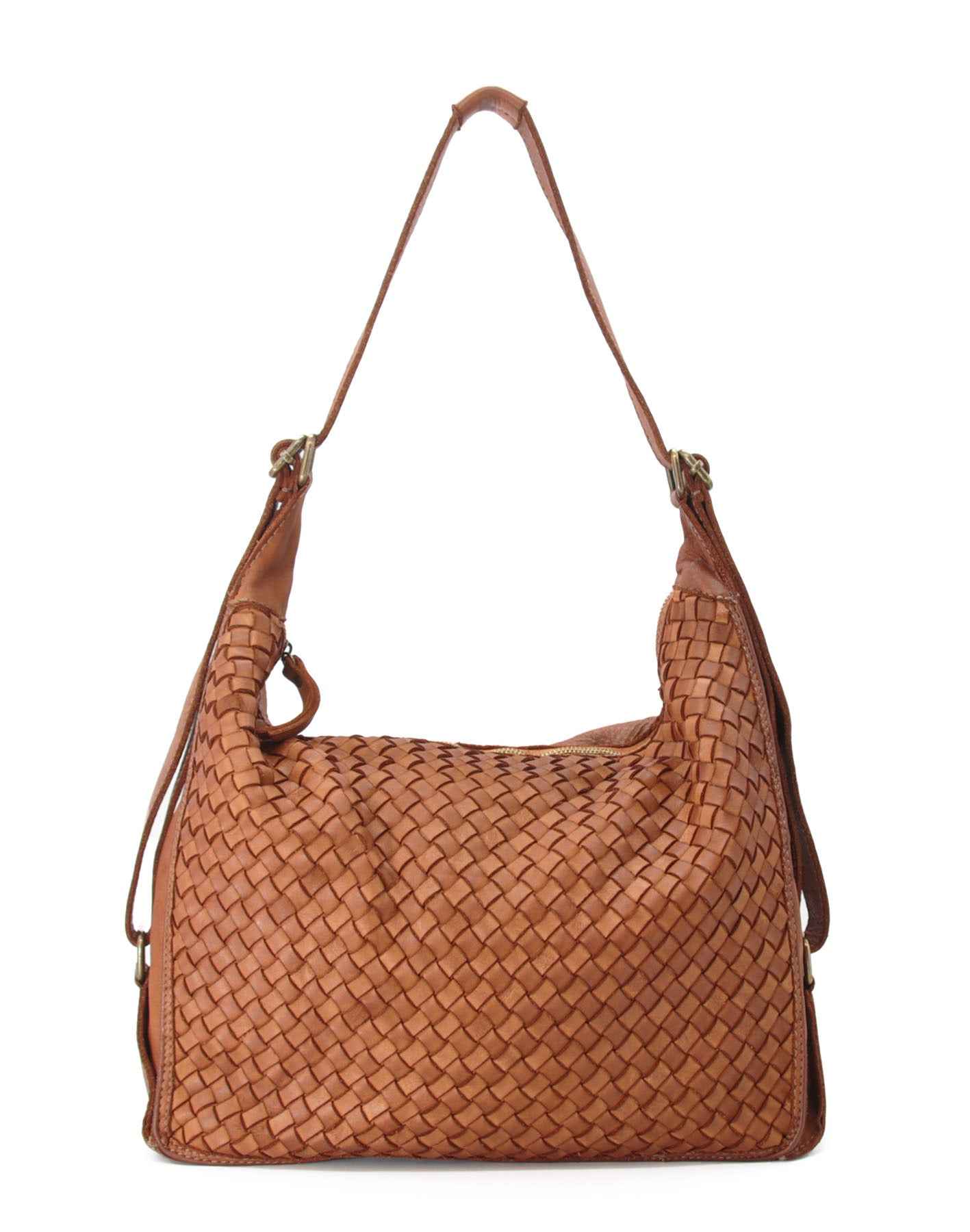 BZNA Bag Lory Cognac Backpacker Designer Rucksack Damenhandtasche Schultertasche