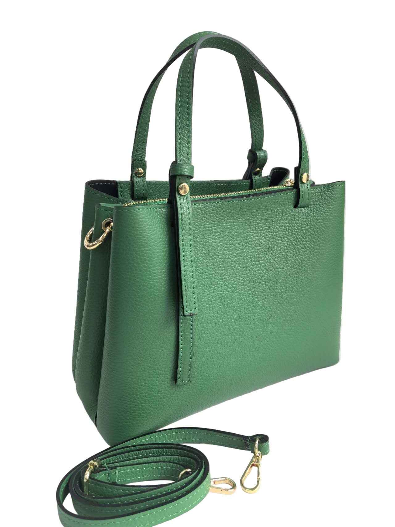BZNA Bag Latona Grün Leder Italy Damen Handtasche Schultertasche Tasche