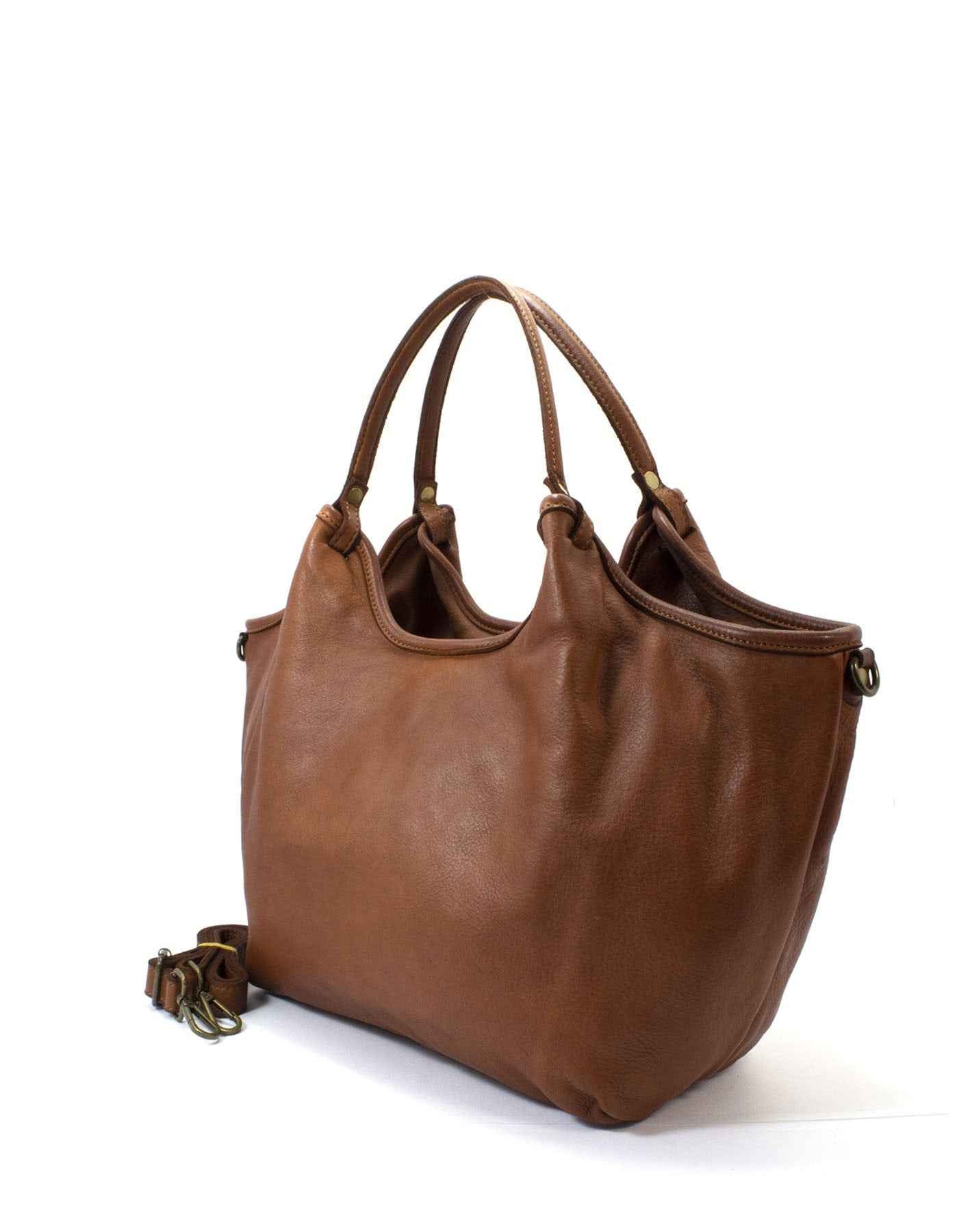 BZNA Bag Leandra Taupe Italy Damen Shopper Handtasche Schultertasche Tasche Leder
