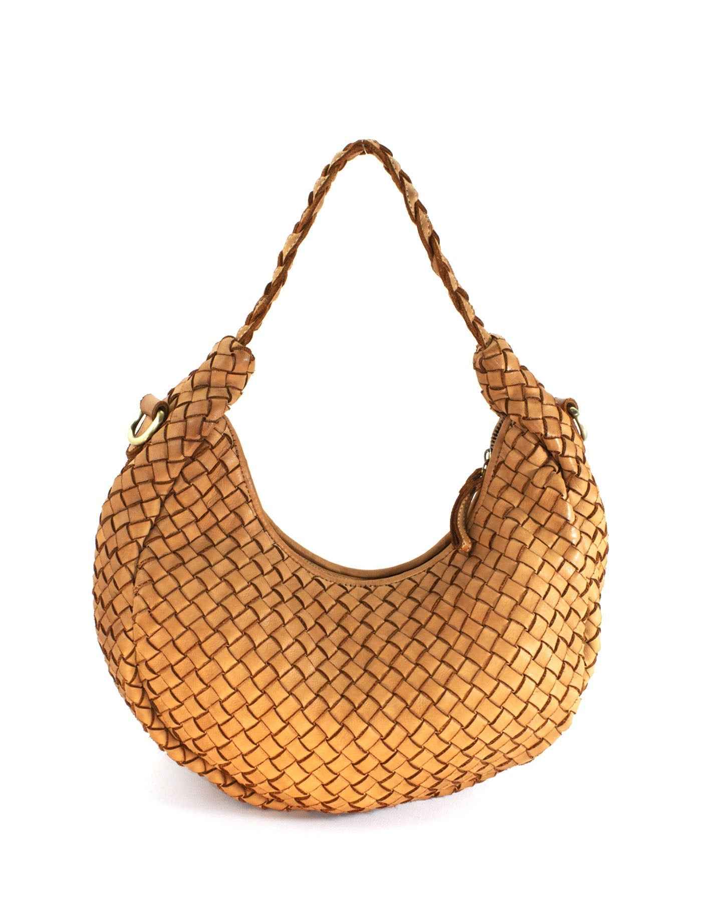 BZNA Bag Buffy Cognac Italy Designer Business Handtasche Schultertasche Tasche Leder