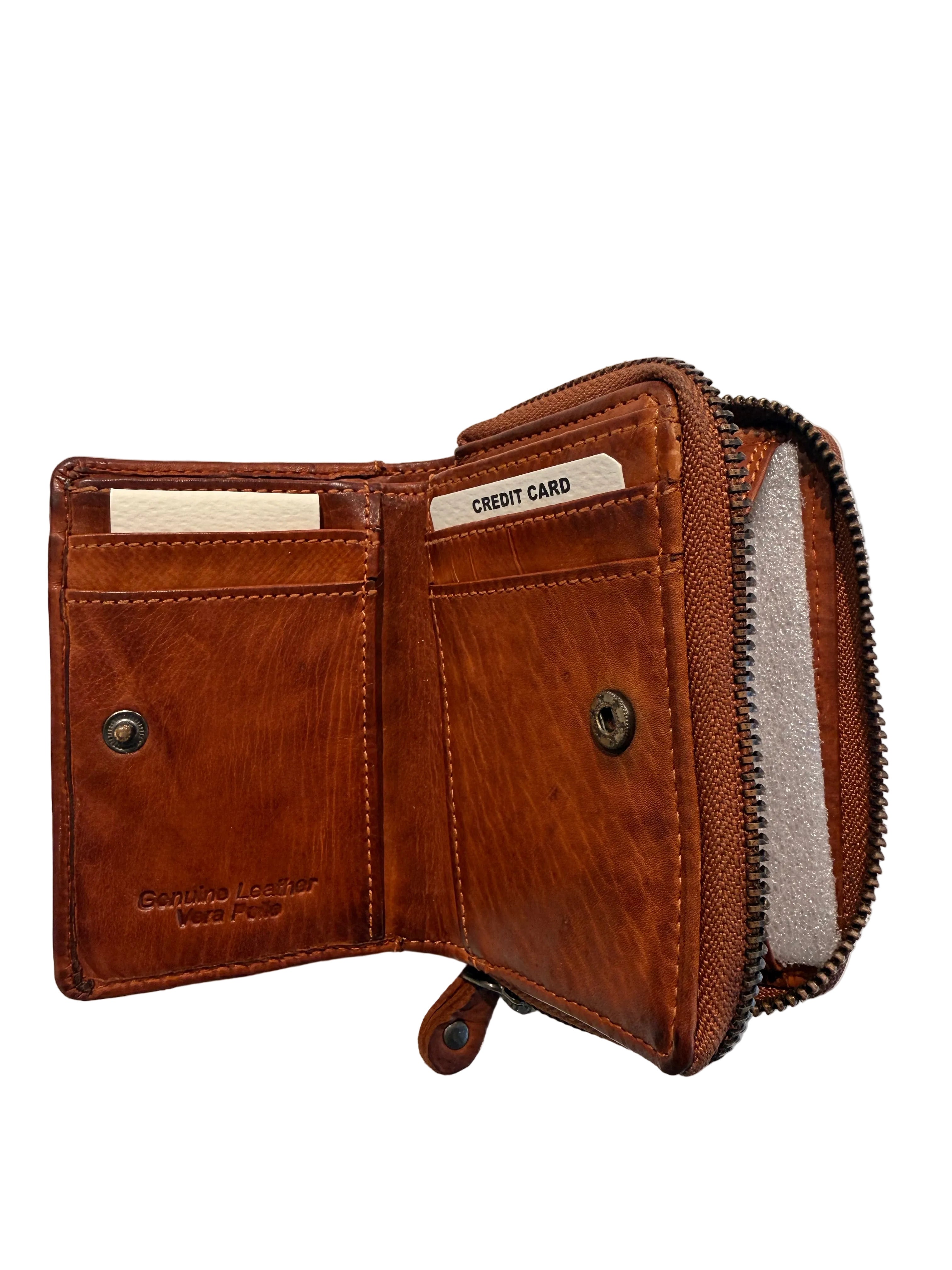 BZNA Berlin Braun Wallet Clutch Leather Leder Portemonnaie Geldbörse Neu (Kopie 2) - B Z N A