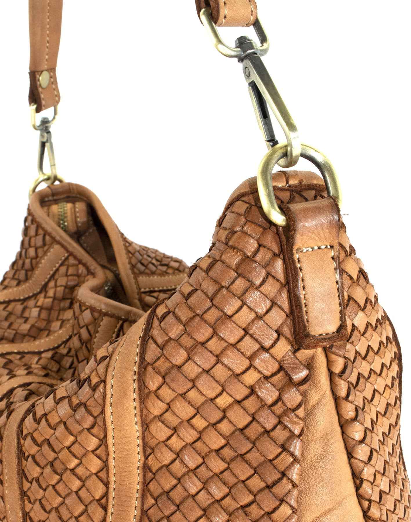 BZNA Bag Nadja Cognac Italy Designer Umhängetasche Schultertasche Tasche Leder