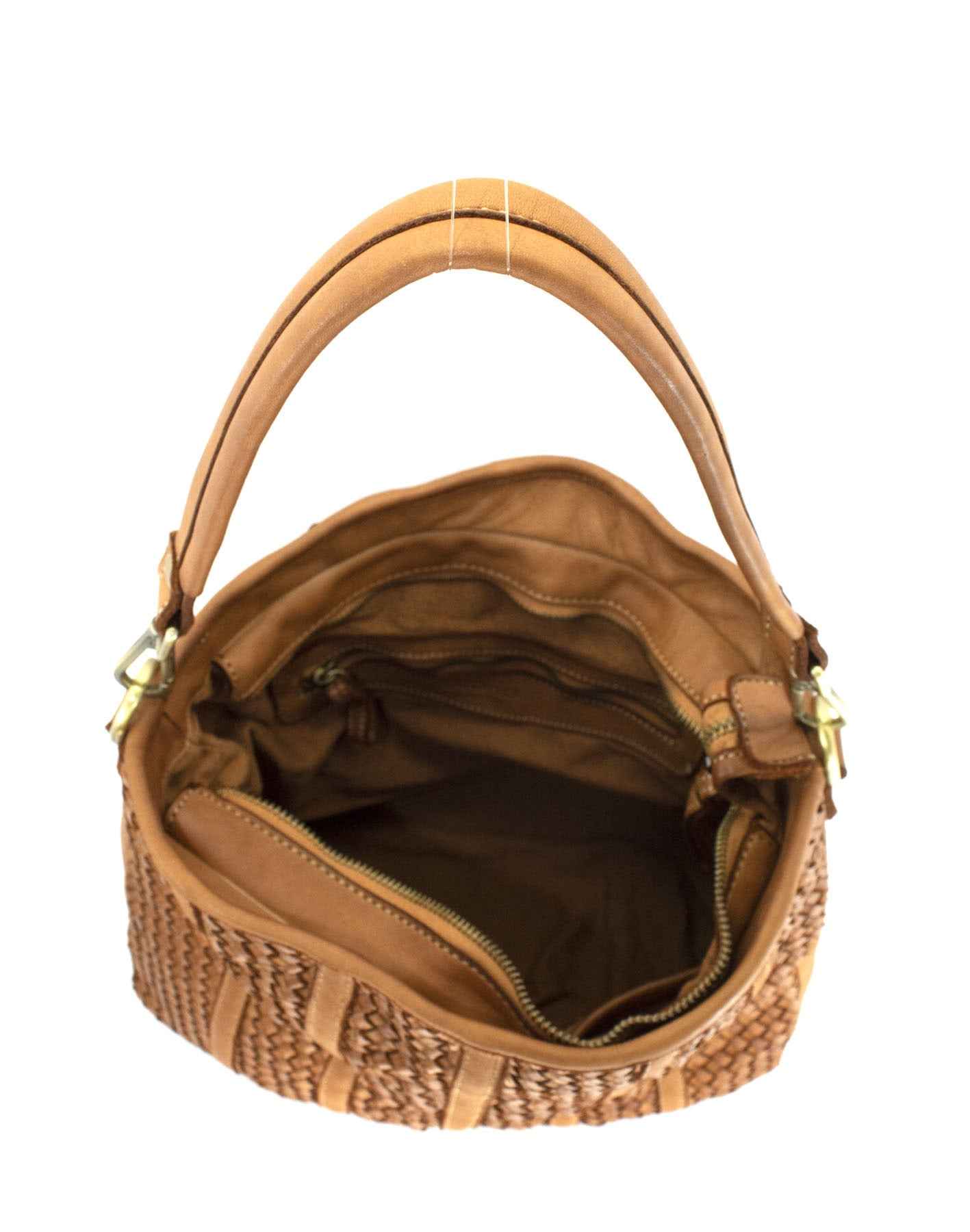 BZNA Bag Nadja Cognac Italy Designer Umhängetasche Schultertasche Tasche Leder