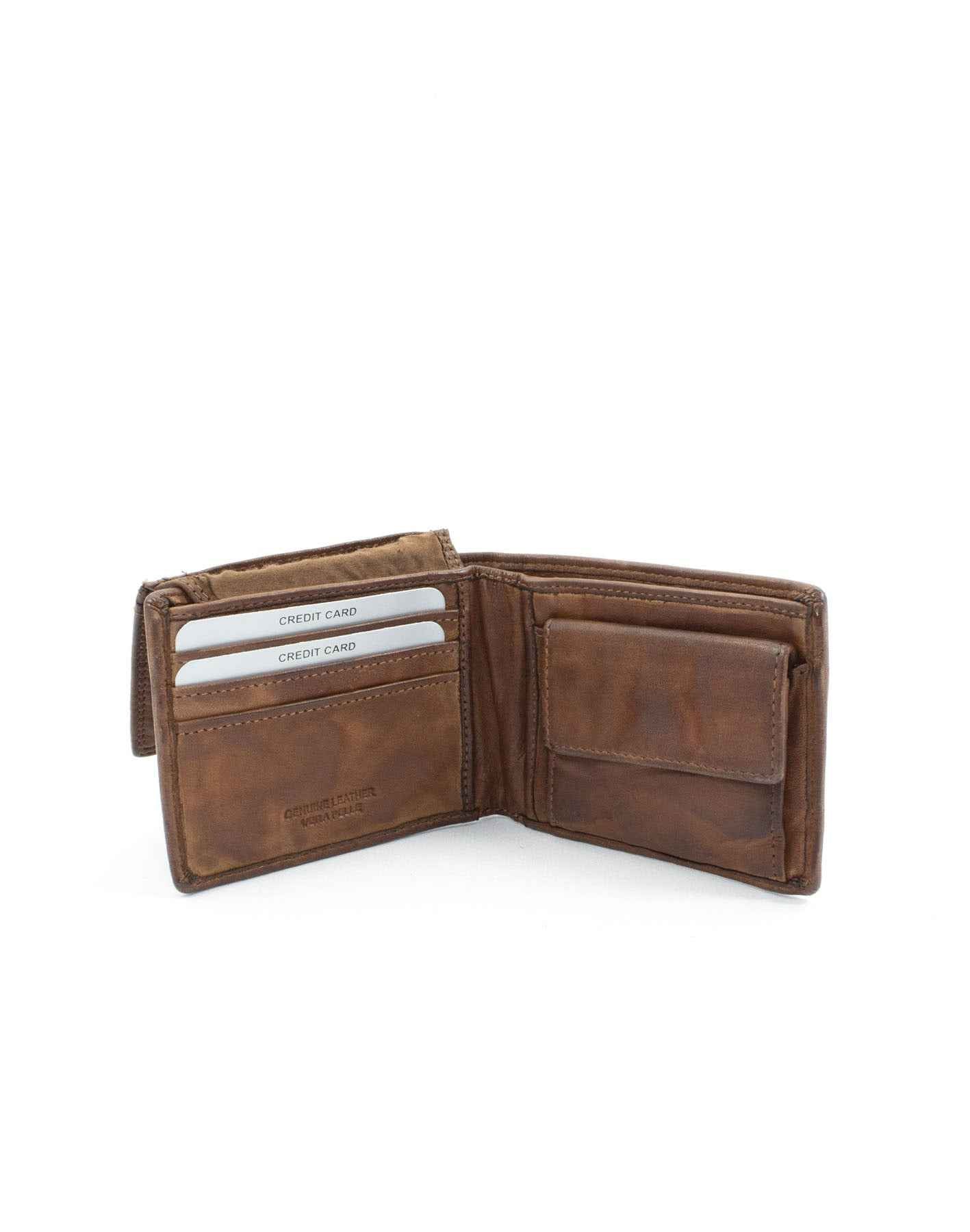 BZNA Berlin Marko Herren Geldbörse Cognac Wallet Clutch Leather Leder Portemonnaie