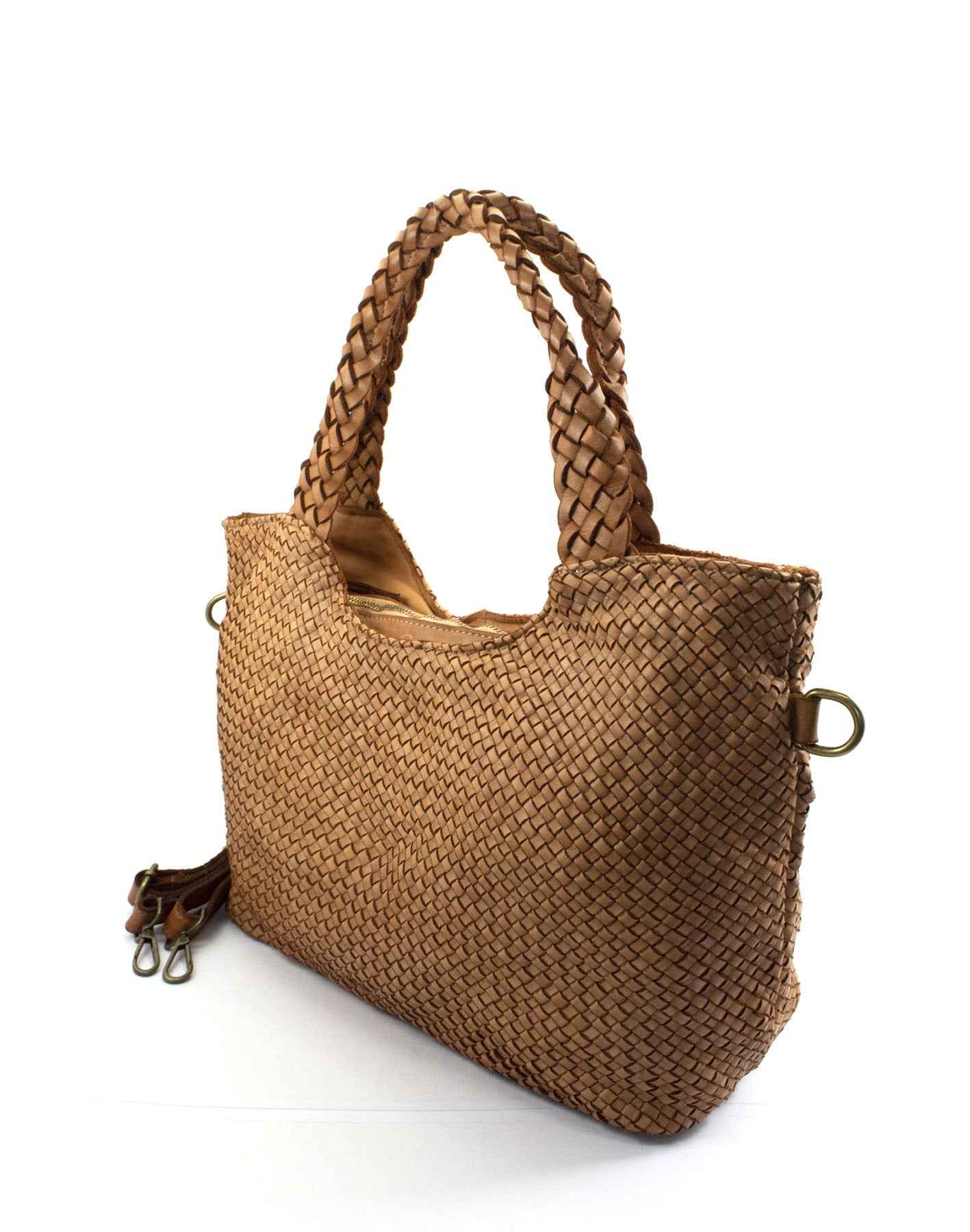 BZNA Bag Yasmin Braun Italy Damen Shopper Handtasche Schultertasche Tasche Leder