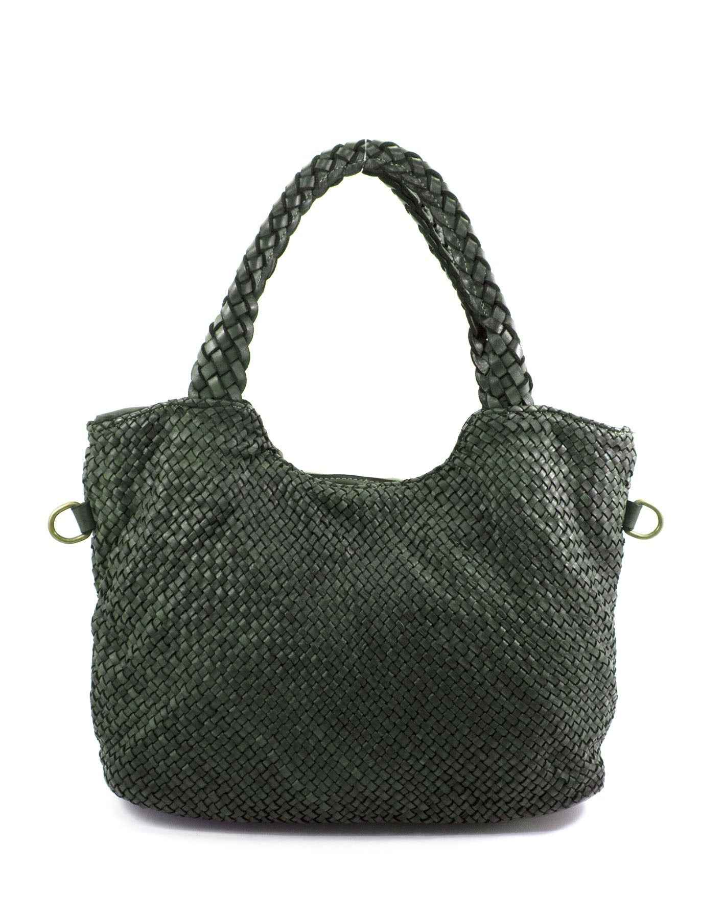 BZNA Bag Yasmin Grün Italy Damen Shopper Handtasche Schultertasche Tasche Leder