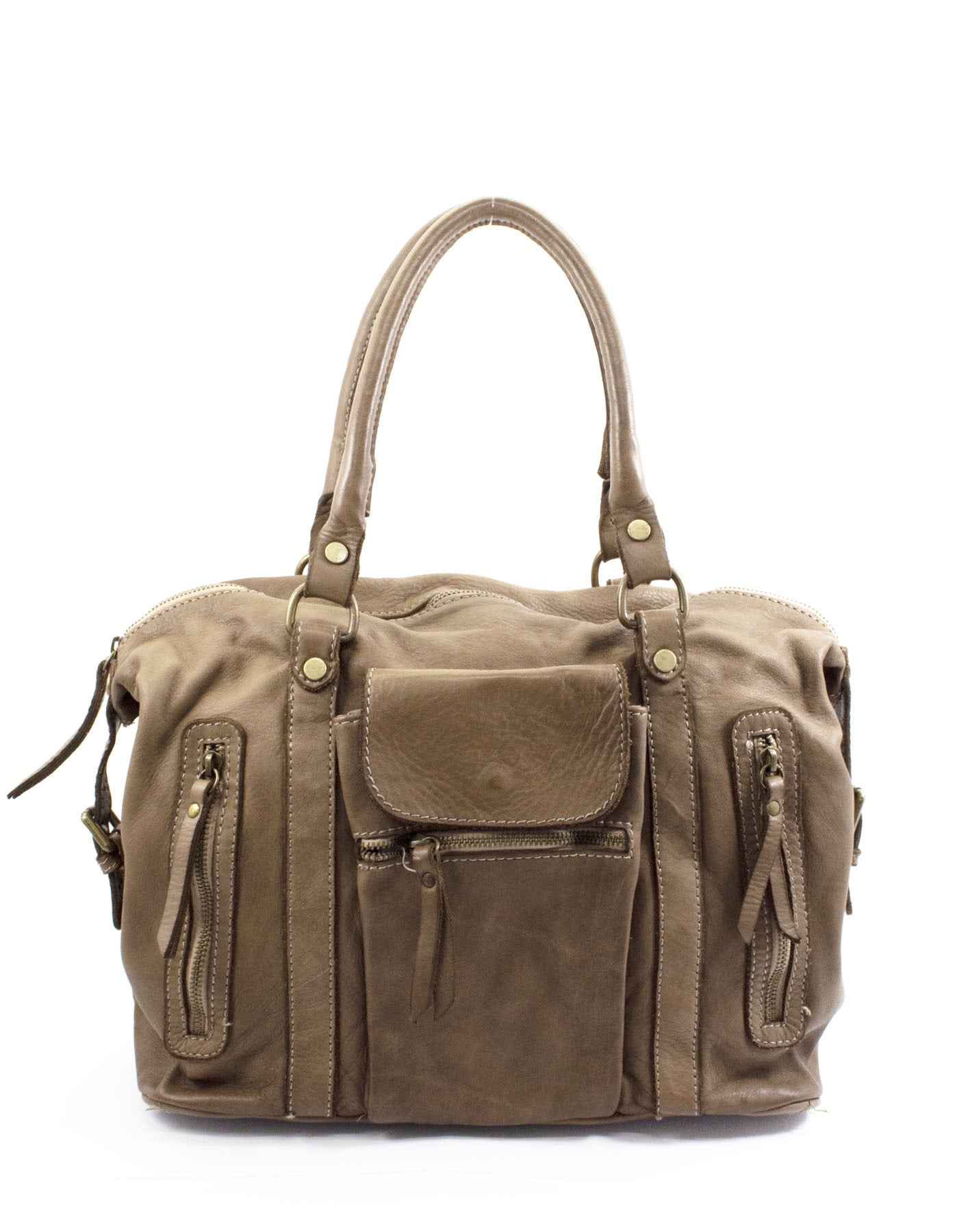 BZNA Bag Samea Taupe Tasche Schultertasche Handtasche Designer Leder