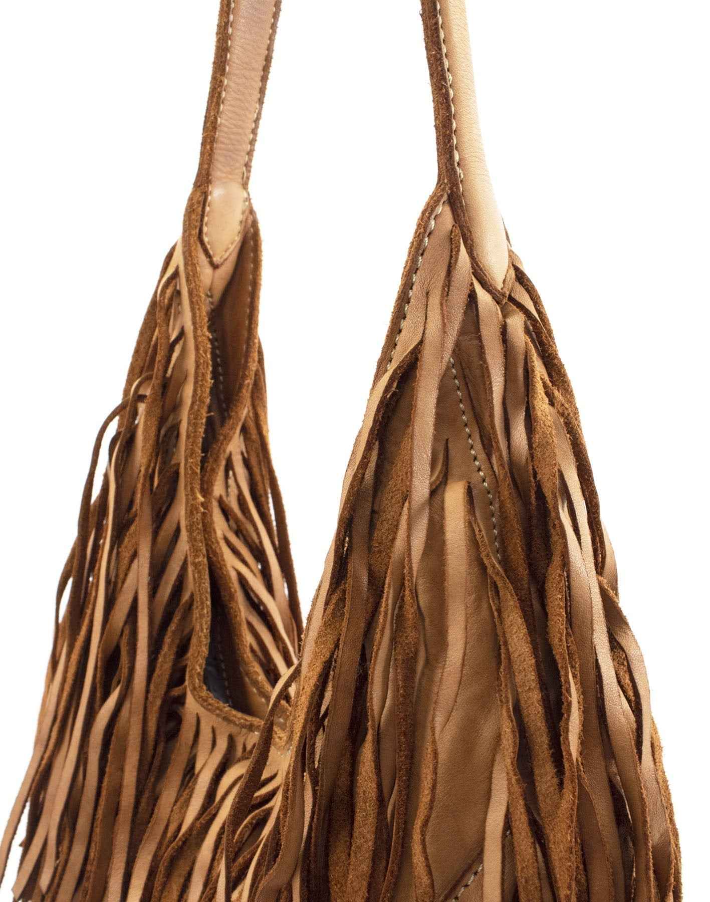 BZNA Bag Sinssa Bordeaux Fransen  Schultertasche Designer Damen Handtasche Italy