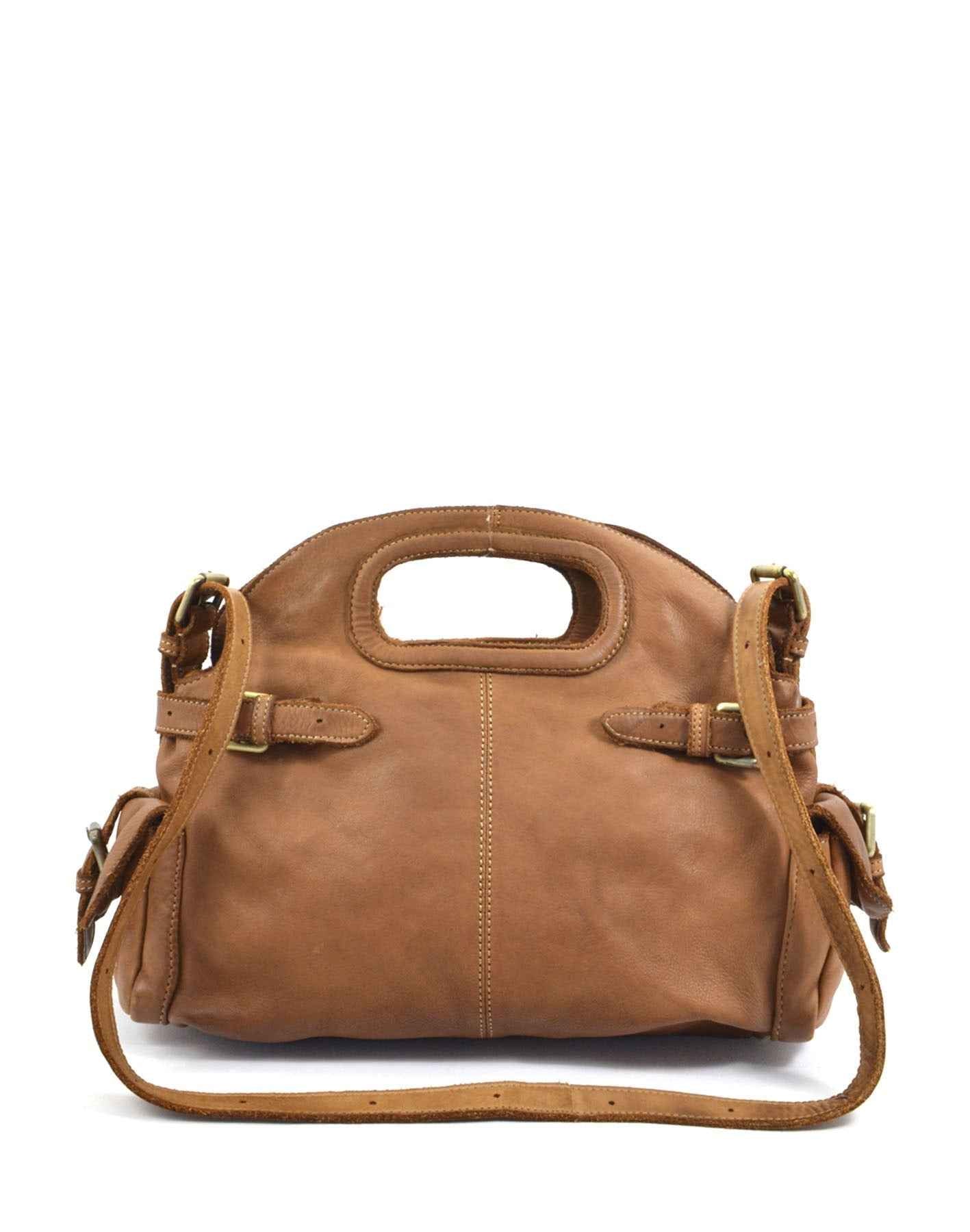 BZNA Bag Radika Braun Italy Damen Handtasche Schultertasche Tasche Leder