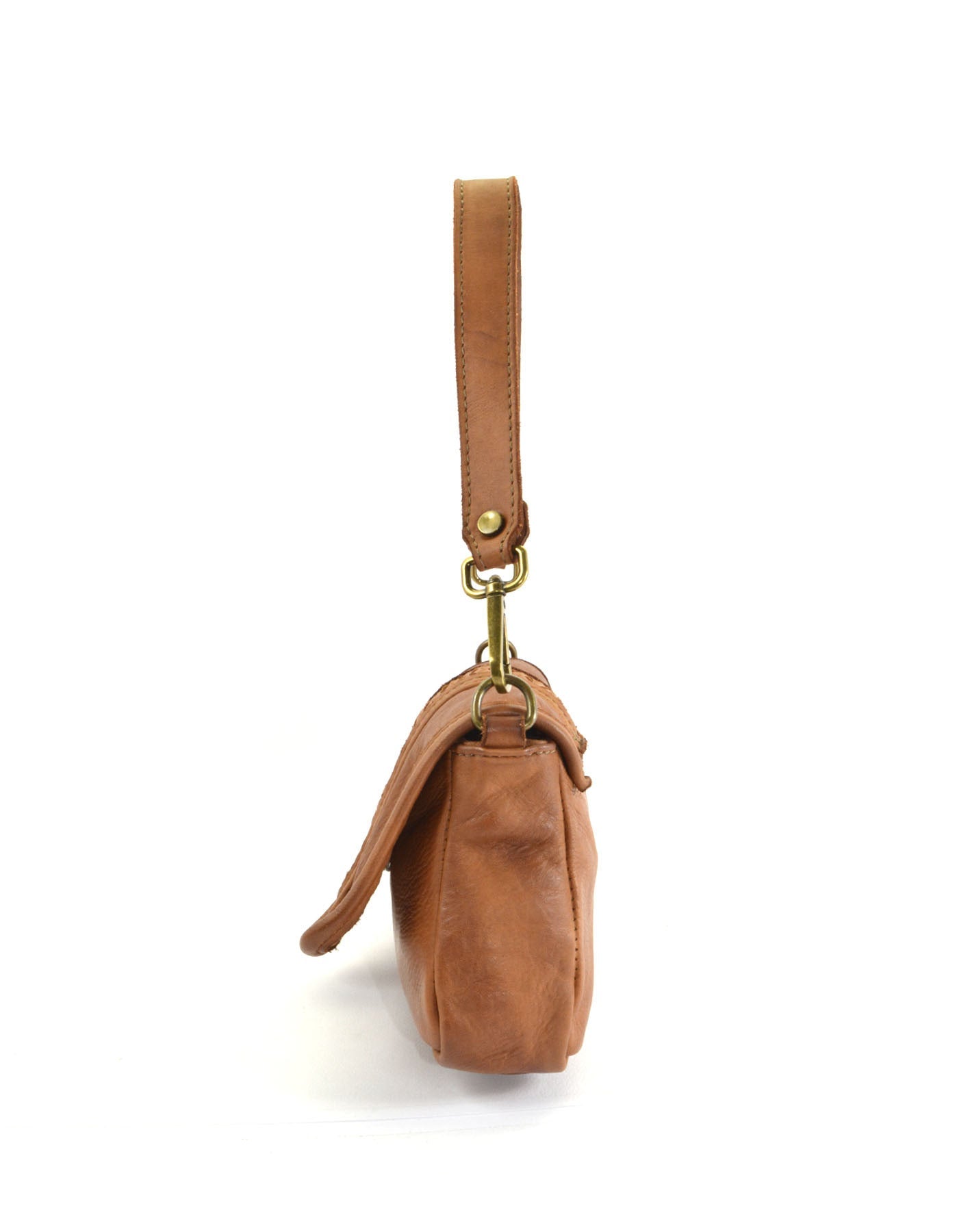 BZNA Bag Radjaka Cognac Italy Damen Handtasche Schultertasche Tasche Leder - B Z N A