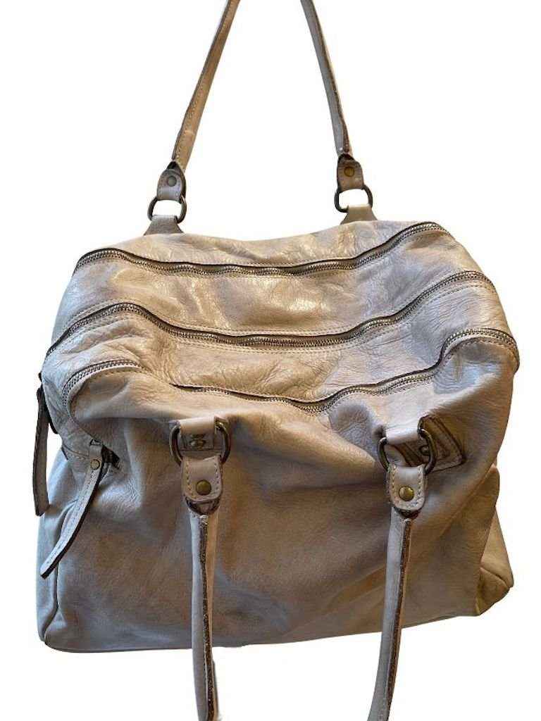 BZNA Bag Lue Taupe Italy Designer Messenger Damen Handtasche Schultertasche Shopper